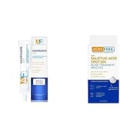 AcneFree Adapalene Gel 0.1%, Once-Daily Topical Retinoid Acne Treatment 1.6 oz + Pimple Spot Stickers Salicylic Acid