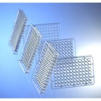 655950 Clear Polystyrene CELLCOAT Collagen Type I Microplate with Lid, Flat Bottom, Chimney Style, 96 Well (Pack of 20)