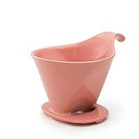 ZERO JAPAN Ceramic Coffee Dripper for #2 or #4 paper filter - Drip Cone Brewer - Coral Pink