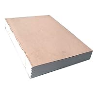 E-Tailor Journal Refill - Handmade Cotton Paper Leather Diary Inserts -Unlined Acid/Tree Free 130gsm White- 200 pages (6x8)
