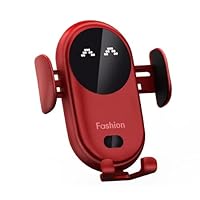 Smart Infrared Sensor Car Wireless Charger Car Holder Mobile Phone Wireless Charger, (Red)