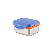 Kid Basix Safe Snacker, Reusable Stainless Steel Lunchbox Container for Kids & Adults, Reusable Food Container, BPA Free, Dishwasher Safe, 7oz, Blue
