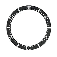 Ewatchparts NEW BEZEL INSERT CERAMIC COMPATIBLE WITH 41MM OR 42MM OMEGA SEAMASTER ENGRAVED FONTS BLACK