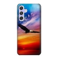 R3841 Bald Eagle Flying Colorful Sky Case Cover for Samsung Galaxy A54 5G