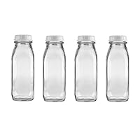 The Dairy Shoppe 1 Pint Glass Water Bottle 17 Oz (4)