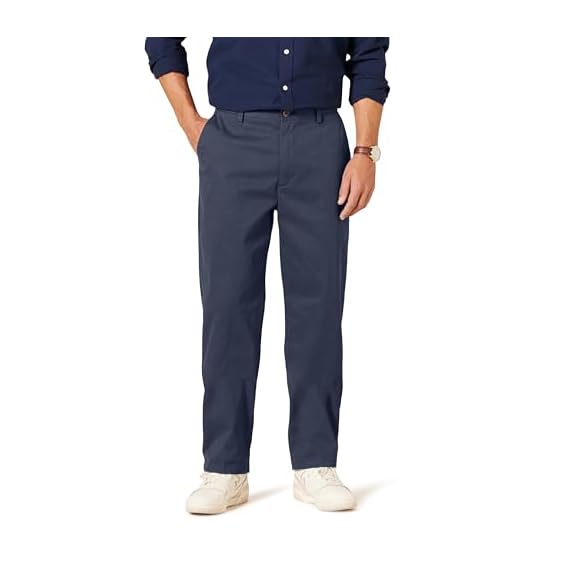 Essentials Men's Classic-Fit Wrinkle-Resistant Flat-Front Chino Pant  (Available in Big & Tall)