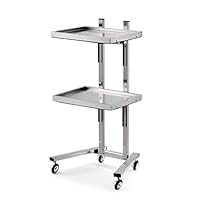Stainless Steel Foldable Trolley, 360° Movable Universal Wheel, Multi-Functional Multi-Layer Shelf,Suitable for Barber Shop and Home Furnishings