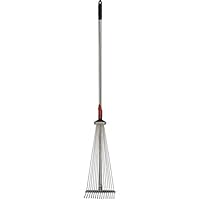 Premium Adjustable Garden Leaf Steel Rake for Quick Clean Up of Lawn and Yard {1pc}