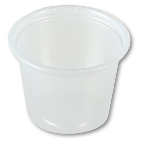 Dart P100N 1 oz Translucent PS Portion Container (Case of 2500)