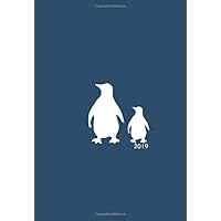 Mini Kalender 2019 #Pinguin- ca. DIN A6 - 1 Woche pro Seite (German Edition)