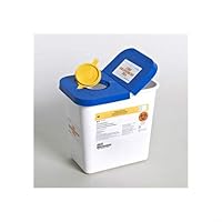 COVIDIEN/MEDICAL SUPPLIES PHARMASAFETY SHARPS DISPOSAL CONTAINERS Waste Disposal Container, 2 Gal, Lid & Absorbent Pad, 10