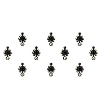 Black With Golden Stones Head Bindi Traditional Design Velvet Meterial Face Jewel Face Gems Face Stickers Body Tattoos Makeup For Women (1 Pack) (CJ746)