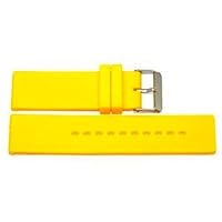 18MM Yellow Rubber Waterproof Sport Diver Watch Band Strap FITS Fossil & Others