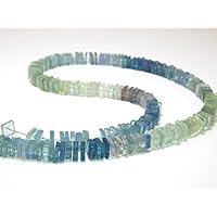 Fluorite Heishi Beads Smooth Square Shape/Fluorite Shaded Beads 100 Persent Natural Gemstone Size 7x6.6 mm 16