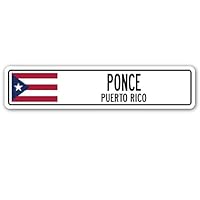 PONCE, PUERTO RICO Street Sign Puerto Rican American flag city country wall gift, 4
