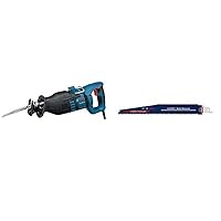 Bosch Professional Reciprocating Saw GSA 1300 PCE (with SDS and Constant Electronic, 2 Saw Blades (Wood/Metal) in Case) + 3x Expert 'Multi Material' S 1156 XHM Reciprocating Saw Blade (Cast Iron,