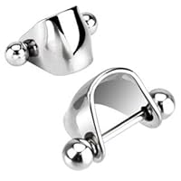 16g Surgical Steel Cartilage Earring Shield Cuff Body Jewelry Piercing 16 Gauge