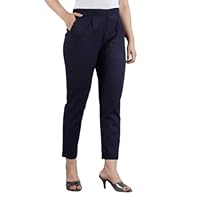 Jessica-Stuff Regular Fit Women Blue Pure Cotton Trousers (26159)