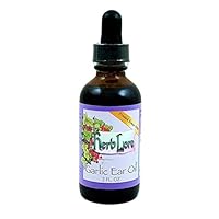 Herb Lore Garlic Oil Ear Drops - 2 fl oz - Garlic Ear Oil Drops for Dry Itchy Ears and Earache Pain for Adults & Kids with Sweet Oil (Olive Oil)