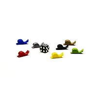 | 5PCS Snail Meeple Token Figures | Board Game Pieces, Green