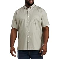 DXL Big + Tall Essentials Men's Big and Tall Poplin Short-Sleeve Sport Shirt