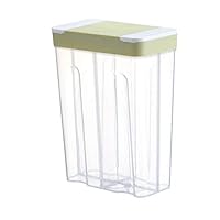 Food Kitchen Organizer Box Plastic Container Refrigerator Organizer Sealed Crisper Grains Lids Transparent PP Storage Box (Color : Black)