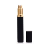 1PCS 12ML Metal Case Glass Tank Perfume Bottle Aluminum Nozzle Spray Refillable Bottle Parfum Cosmetic Glass Container,Black