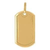 10k Yellow Gold Mens Animal Pet Dog Tag Fashion Charm Pendant Necklace Jewelry for Men