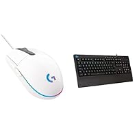 Logitech G203 Wired Gaming Mouse + G213 Prodigy Gaming Keyboard Bundle - White