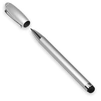 BoxWave Stylus Pen Compatible with iPad (1st Gen 2010) (Stylus Pen by BoxWave) - Capacitive Styra, Capacitive Stylus with Rollerball Pen - Magnet Silver
