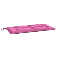 vidaXL Garden Bench Cushion - Pink Outdoor/Indoor Soft Seating Pad with Non-Slip Design in Oxford Fabric, 39.4