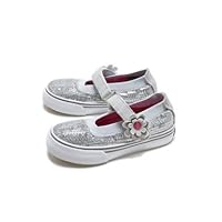 Sequined Sparkle Mary Jane (Toddler/Little Kid),Silver,9.5 M US Toddler