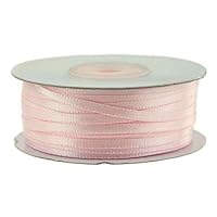 Double Faced Satin Ribbon Gift-Wrapping, 100 Yards (1/8-Inch, Blush)
