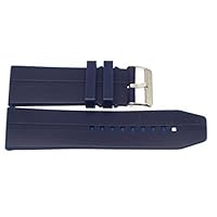 30MM Dark Blue Soft Rubber Silicone Diver Sport Watch Band Strap FITS Invicta & Others