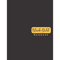 Black-Gold Notebook: lined notebook journal 120 Pages - Large (8.5 x 11 inches)