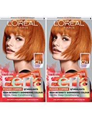 L'Oreal Paris Feria Multi-Faceted Shimmering Permanent Hair Color, C74 Intense Copper, Pack of 2, Hair Dye
