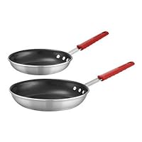 Tramontina Set of 2 Silvertone Aluminum Frying Pans (8 and 10 in.)