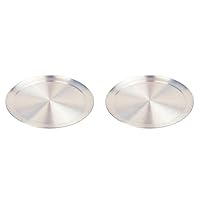 Winware 20-Inch Aluminum Pizza Tray with Wide Rim (Pack of 2)