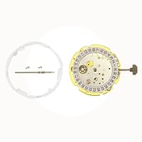 Ewatchparts AUTOMATIC MOVEMENT 21 JEWELS DATE @3 GOLD + EXTRA PARTS COMPATIBLE WITH MIYOTA 8215 JAPAN