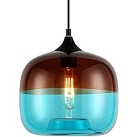 LED Pendant Light Living Room Kitchen Single Head Ceiling Lamp Industrial Vintage Chandelier Colorful Glass Cage Personality Exhibition Restaurant Business District Droplight Fitting E27 Edison
