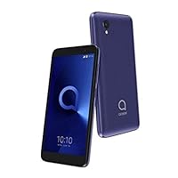 Alcatel 1 (2019) 5033E 4G LTE 5 inch 16GB 8MP Flash Quad Core Android Oreo Worldwide Unlocked (Bluish Black) (Renewed)