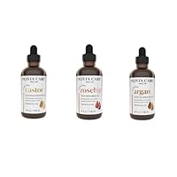 Olivia Care Argan, Castor, Rosehip Hair Oil Made With Natural Plant-Based Ingredients - Provides Nourishment, Elasticity & Bounce - Clean & Simple Treatment to Support Strengthen Hair - 4 FL OZ