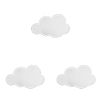 NoJo Little Love White Cloud Shaped Shatterproof Decorative Mirror Wall Art, Nursery, Bedroom or Playroom Décor (Pack of 3)
