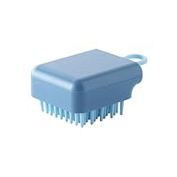 Silicone Shampoo Head Scalp Massage Brush Silicone Body Brush Hair Washing Comb Bath SPA Shower Brush Massage Brush Hair Brush (Blue)