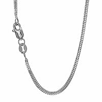 14k SOLID Yellow Or White Gold .80mm Shiny Foxtail Chain Necklace for Pendants and Charms with Spring Ring Clasp (16