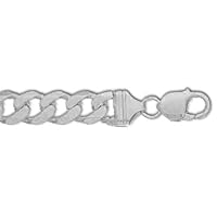 925 Sterling Silver Curb Chain Necklace Jewelry for Women in Silver Choice of Lengths 16 18 20 22 24 30 and Variety of mm Options