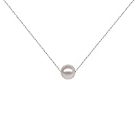 Freshwater Cultured Pearl single Necklace 8-9mm 925 Sterling Silver Jewelry for Women Girls necklaces choker birthday gift high luster