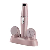 Vivitar PG-9002-RG 3 In 1 Rechargeable Facial Epilation System, Compact Hair Removal Epilator, Electric Hair Removal, Exfoliator, Waterproof With 2 Speed, Trimmer And Epilator, Rose Gold