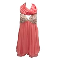 Dress Chiffon, Strapless Chiffon Short Dress with Jewel Detailing