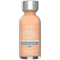 L'Oreal True Match Super Blendable Makeup, Classic Beige [C5], 1 oz (Pack of 3)